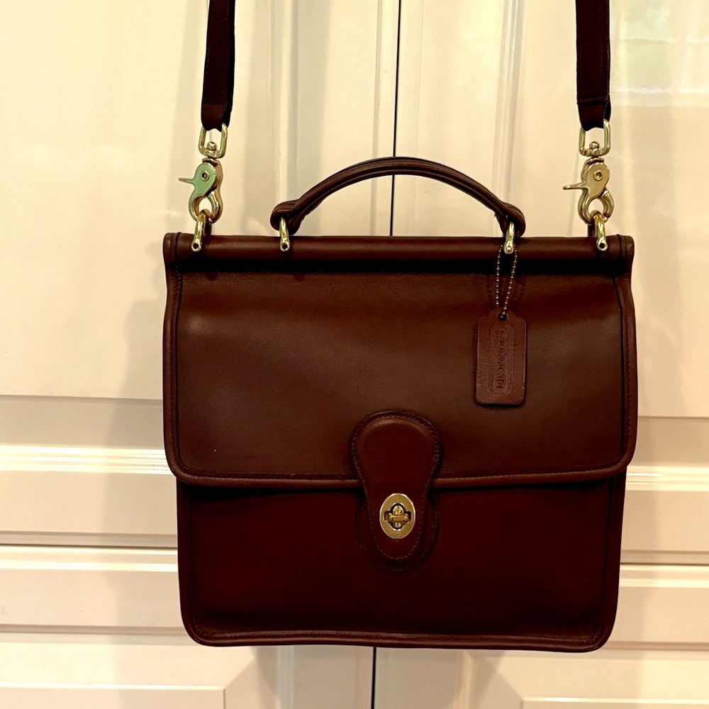 Vintage Coach Willis 9927 Mahogany USA Unused Pristine Crossbody